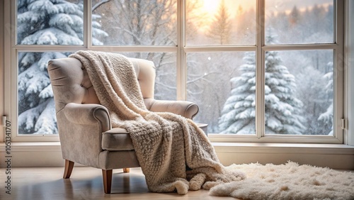 A heated blanket laid out on a chair, providing warmth and comfort during cold winter nights