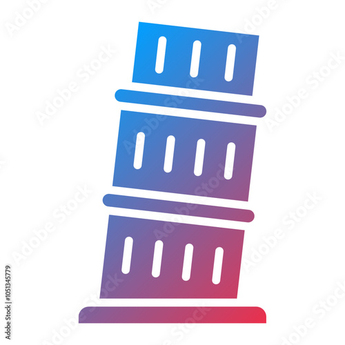 Pisa Tower Icon Style