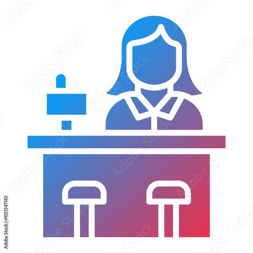 Bar Cashier Icon Style