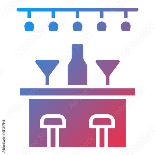 Bar Counter Icon Style