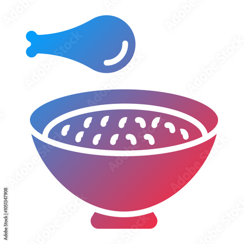 Chicken Rice Icon Style