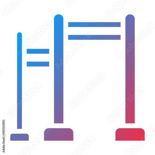 Chin Up Bar Icon Style
