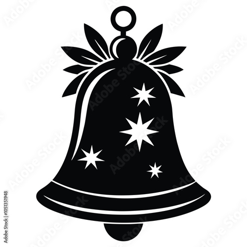 Christmas dingdong bell silhouette