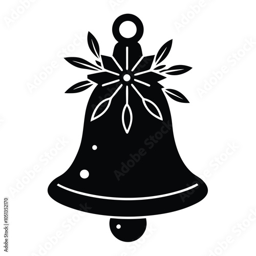 Christmas dingdong bell silhouette