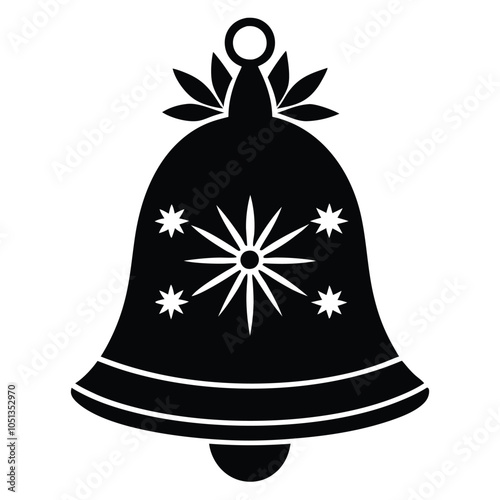Christmas dingdong bell silhouette