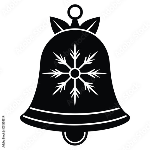 Christmas dingdong bell silhouette