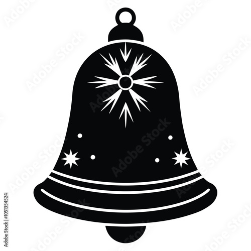 Christmas dingdong bell silhouette