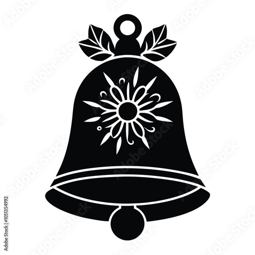 Christmas dingdong bell silhouette