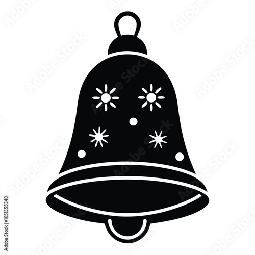Christmas dingdong bell silhouette