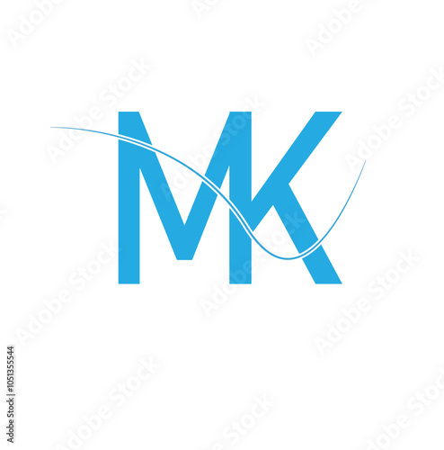 Creative Letter MK Logo Design template