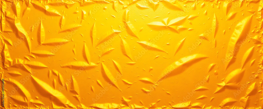 Shiny crumpled golden foil texture for creative background with vibrant metallic surface Shiny crumpled golden foil texture for creative background with vibrant metallic surface