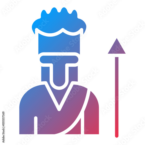 Neanderthal Man Icon Style