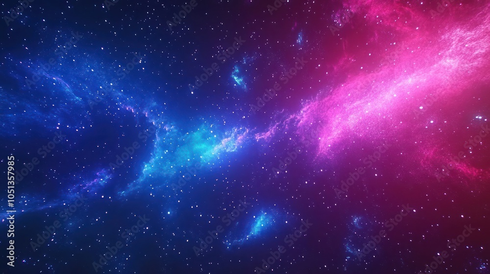 Fototapeta premium Cosmic Nebula: A Tapestry of Colors