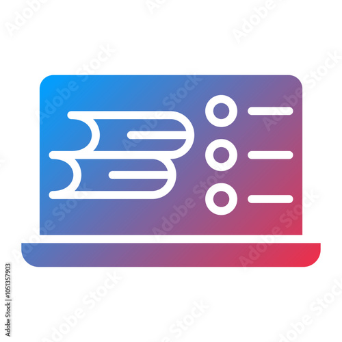 School Laptop Icon Style