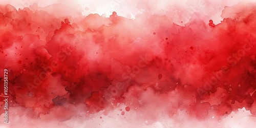 Red abstract background with watercolor textures, red, abstract, background, watercolor, texture, vibrant, paint, art