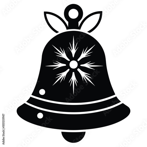Christmas dingdong bell silhouette