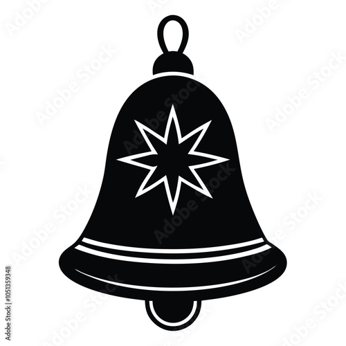 Christmas dingdong bell silhouette