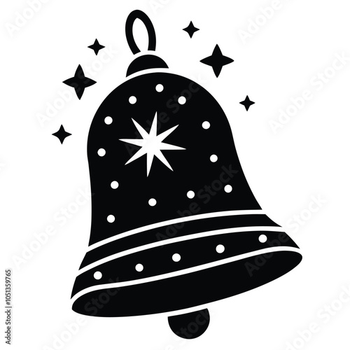 Christmas dingdong bell silhouette