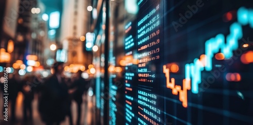 Wallpaper Mural Financial Market Data Display. Torontodigital.ca