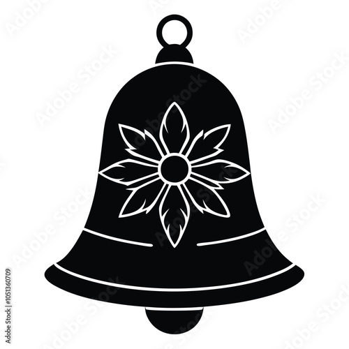 Christmas dingdong bell silhouette
