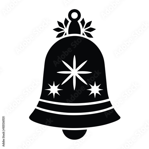 Christmas dingdong bell silhouette