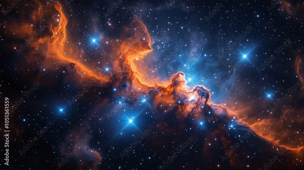 Fototapeta premium Abstract Colorful Nebula Beautiful