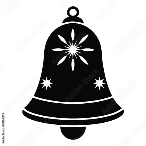 Christmas dingdong bell silhouette