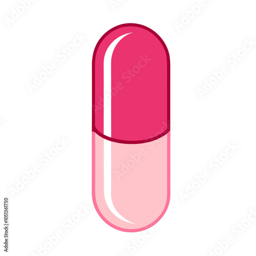 Pink capsule medicine drug vector icon (6)