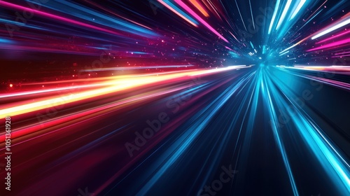 Abstract Light Streaks and Speed Lines in Deep Space