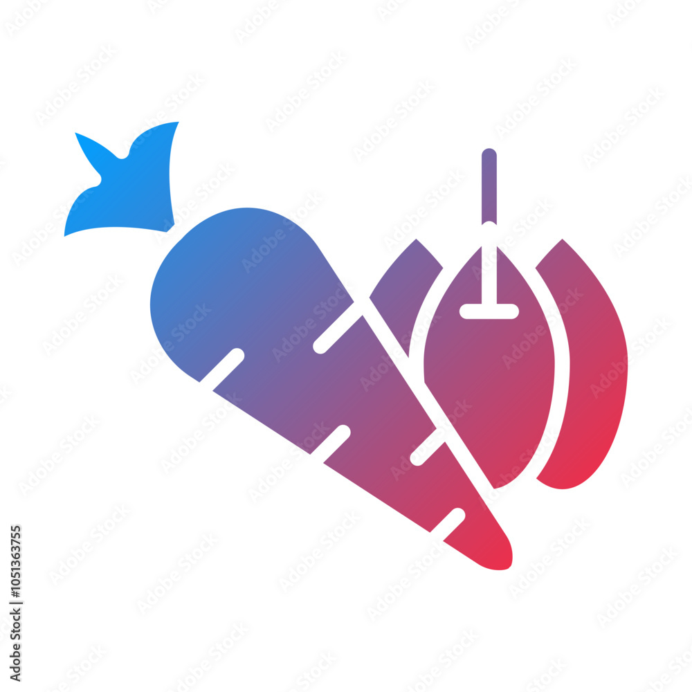 Fototapeta premium Vegetable Icon Style