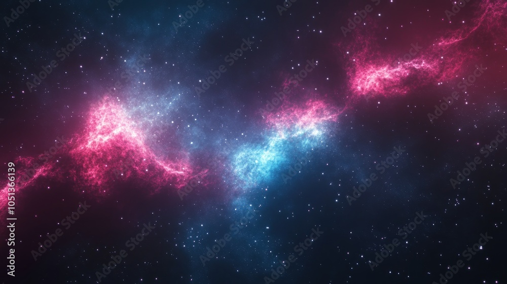 Fototapeta premium Cosmic Nebula in the Vastness of Space