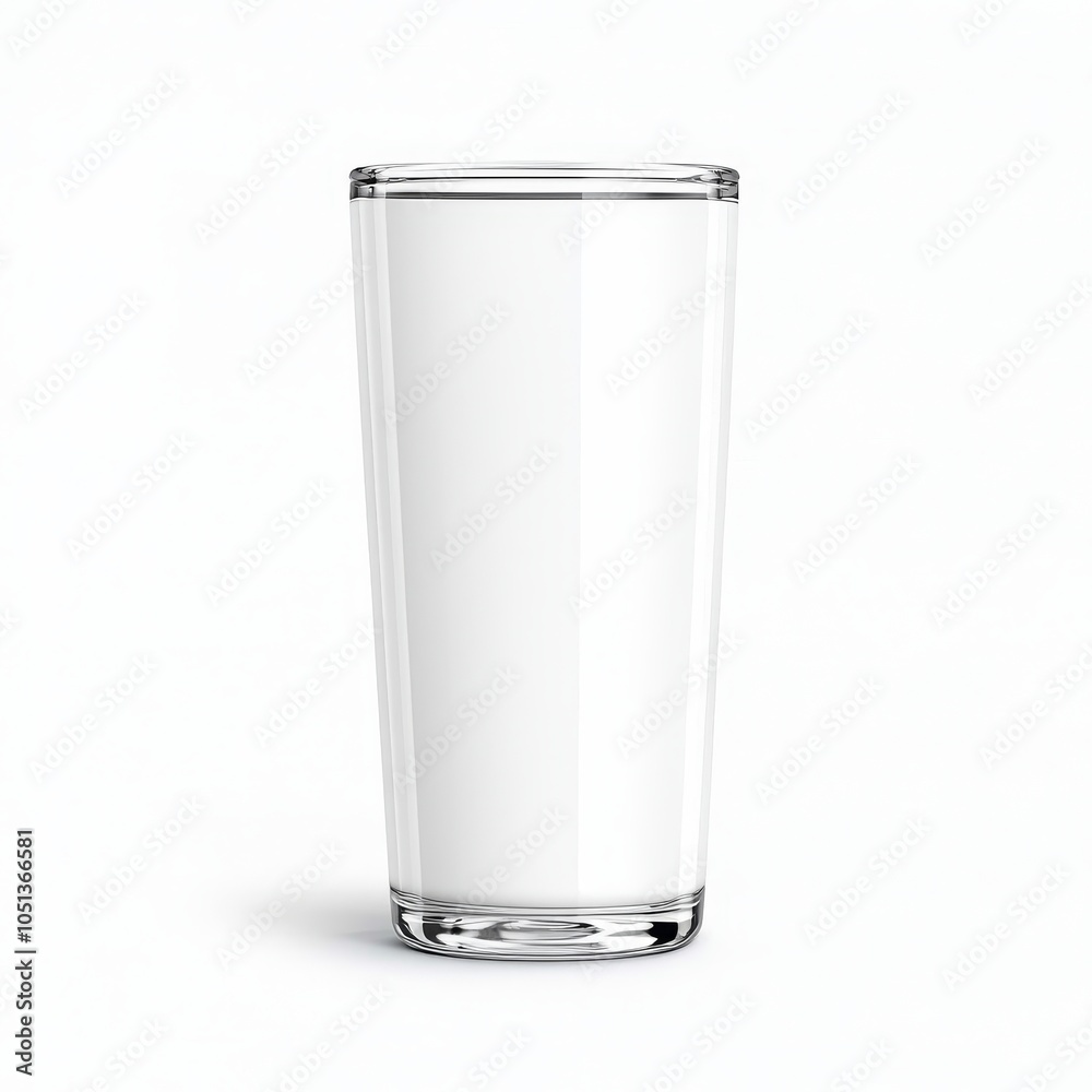 Clear Glass Tumbler with White Background Mockup for Design and Branding Clear Glass Tumbler with White Background Mockup for Design and Branding