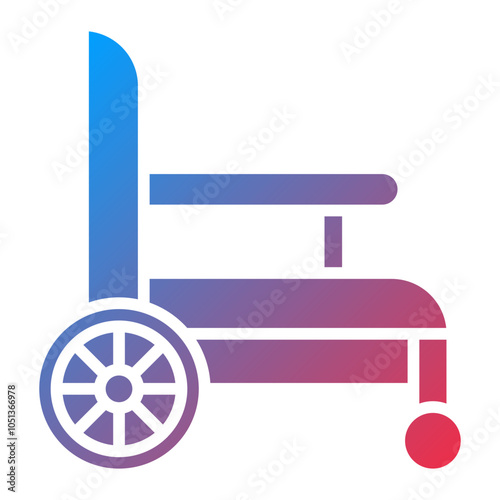 Wheel Chair Icon Style