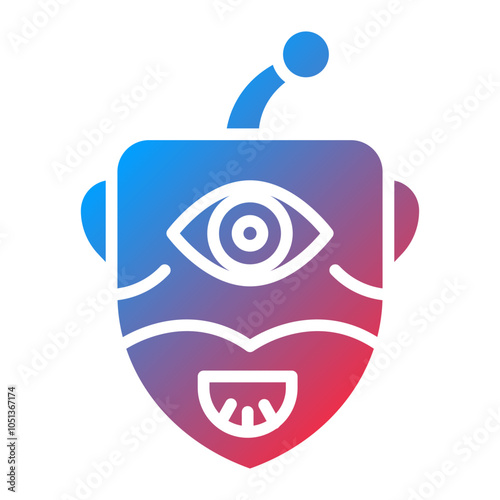 Cyclop Monster Icon Style
