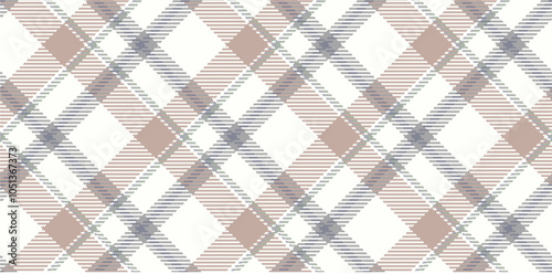Vector checkered pattern. Tartan, textured seamless twill for flannel shirts, duvet covers, other autumn winter textile mills. Vector Format