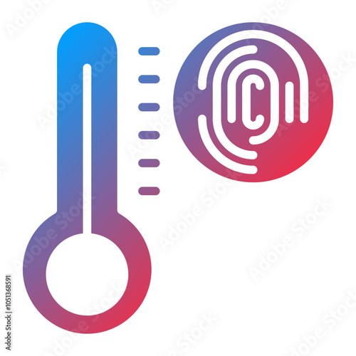 Biometric Thermostat Icon Style