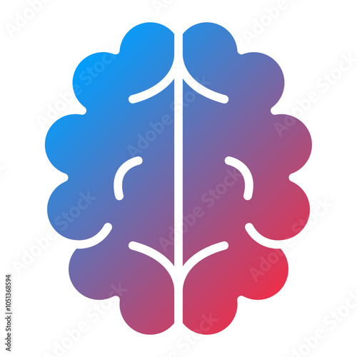 Human Brain Icon Style