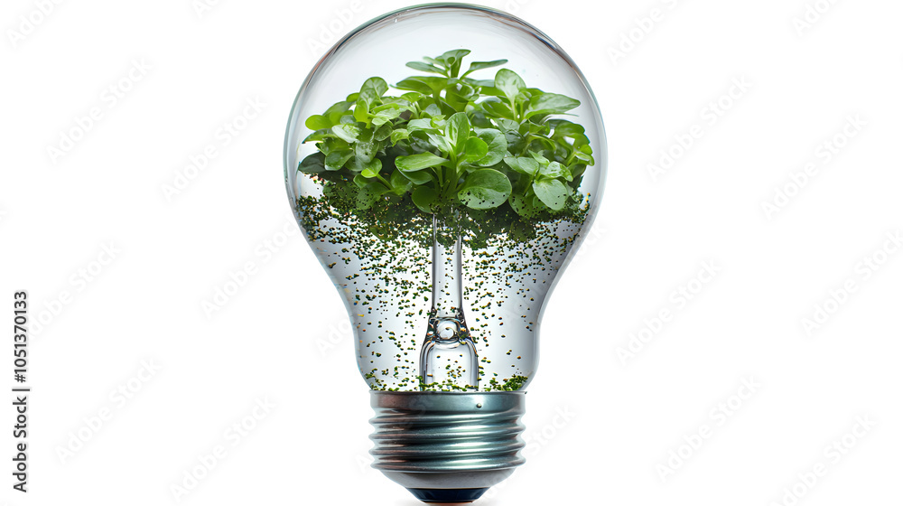 Innovative Eco-Conscious Design The Fusion of Nature and Technology in a Light Bulb Filled with Lush Green Plants Innovative Eco-Conscious Design The Fusion of Nature and Technology in a Light Bulb Filled with Lush Green Plants