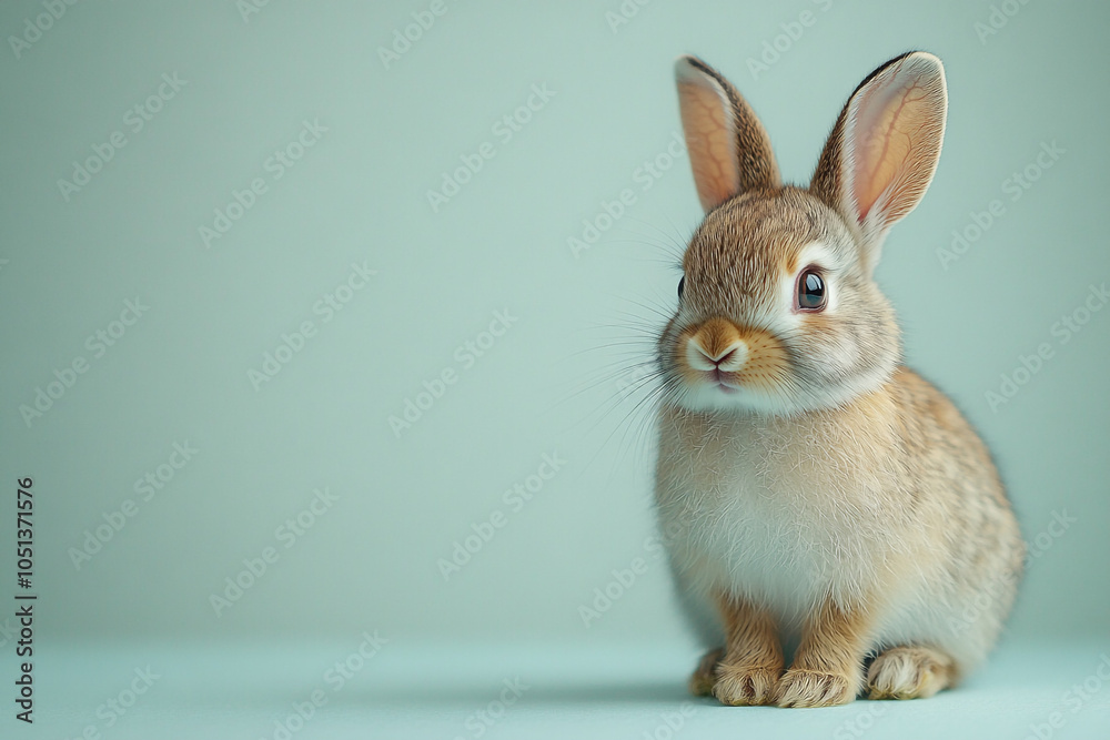 Obraz premium A rabbit on a white background.