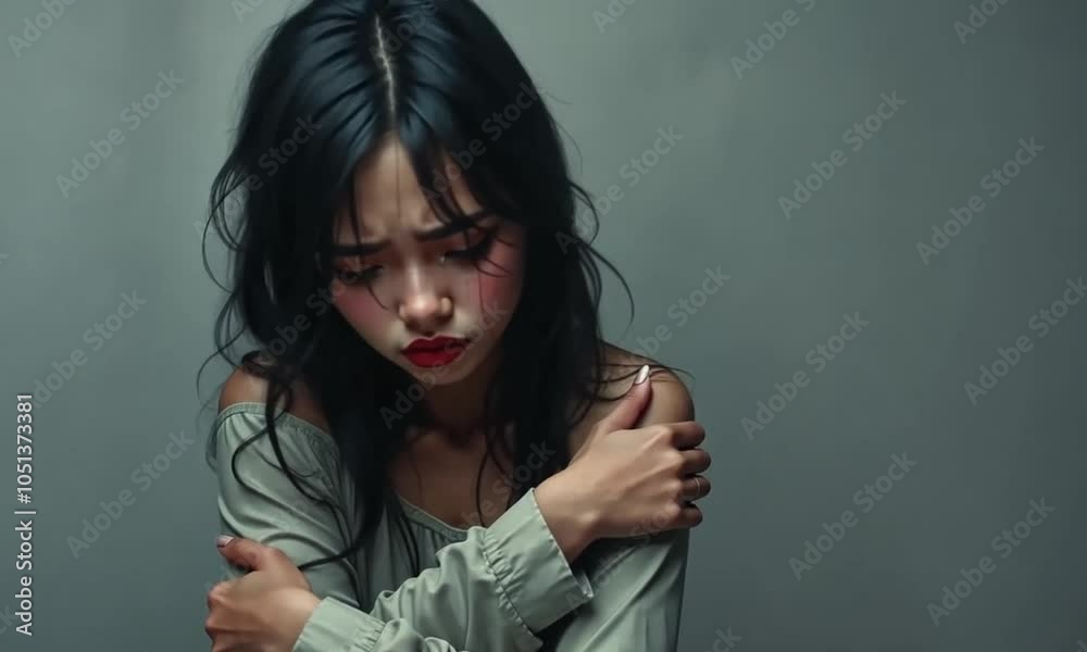 depressed person in the room sad crying depressed person in the room sad crying