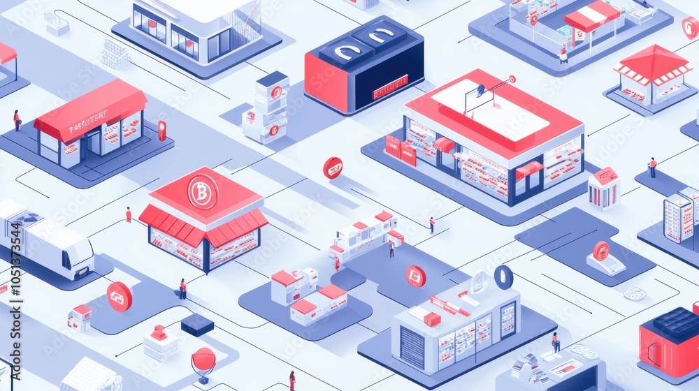 Blockchain Integration in SMEs: A 3D and Vector Visual Journey