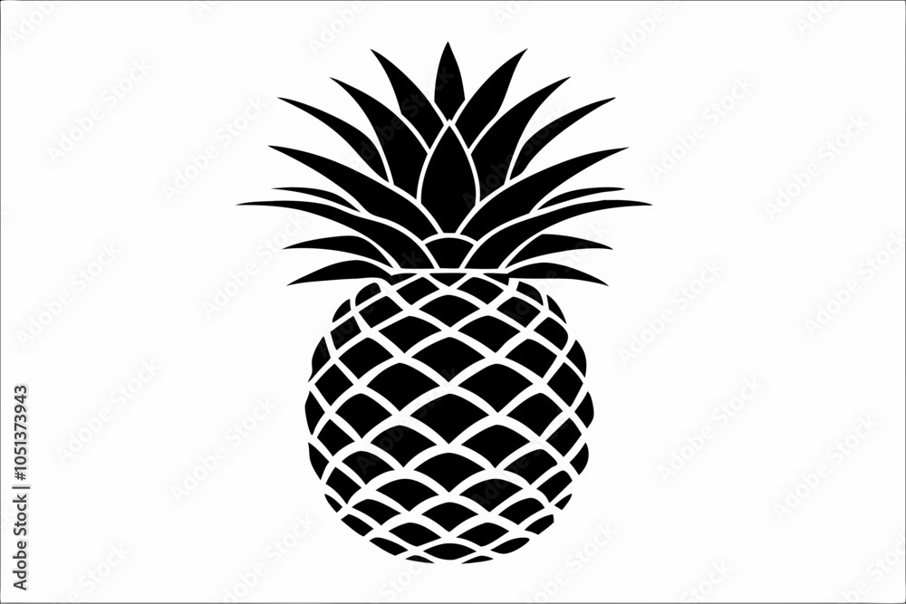 Obraz premium Tropical Pineapple Silhouette Design