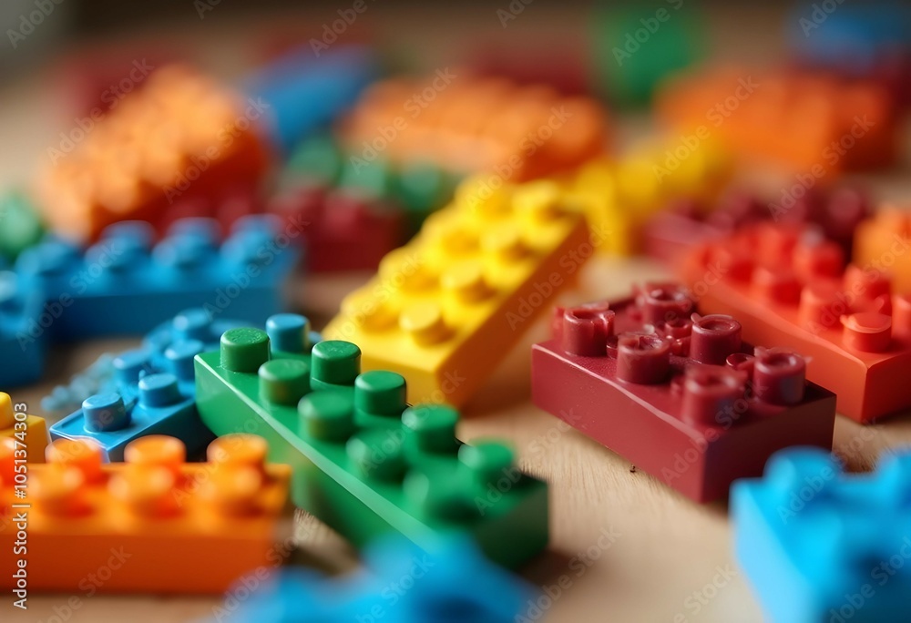 Fototapeta premium Plastic building blocks