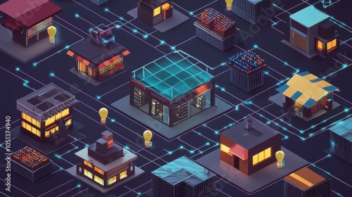 Blockchain Integration in SMEs: A 3D and Vector Visual Journey