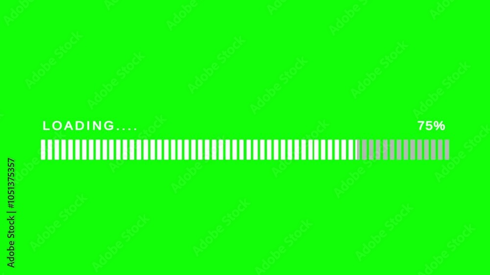 Green Screen Loading Progress Bar Animation – 0% to 100% with Percentage Counter Green Screen Loading Progress Bar Animation – 0% to 100% with Percentage Counter