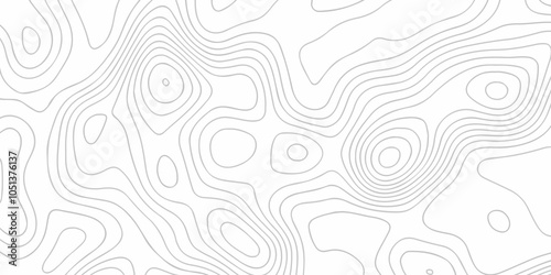 Topographic map background geographic line map with seamless ornament design. The black on white contours vector topography stylized height of the lines map.	