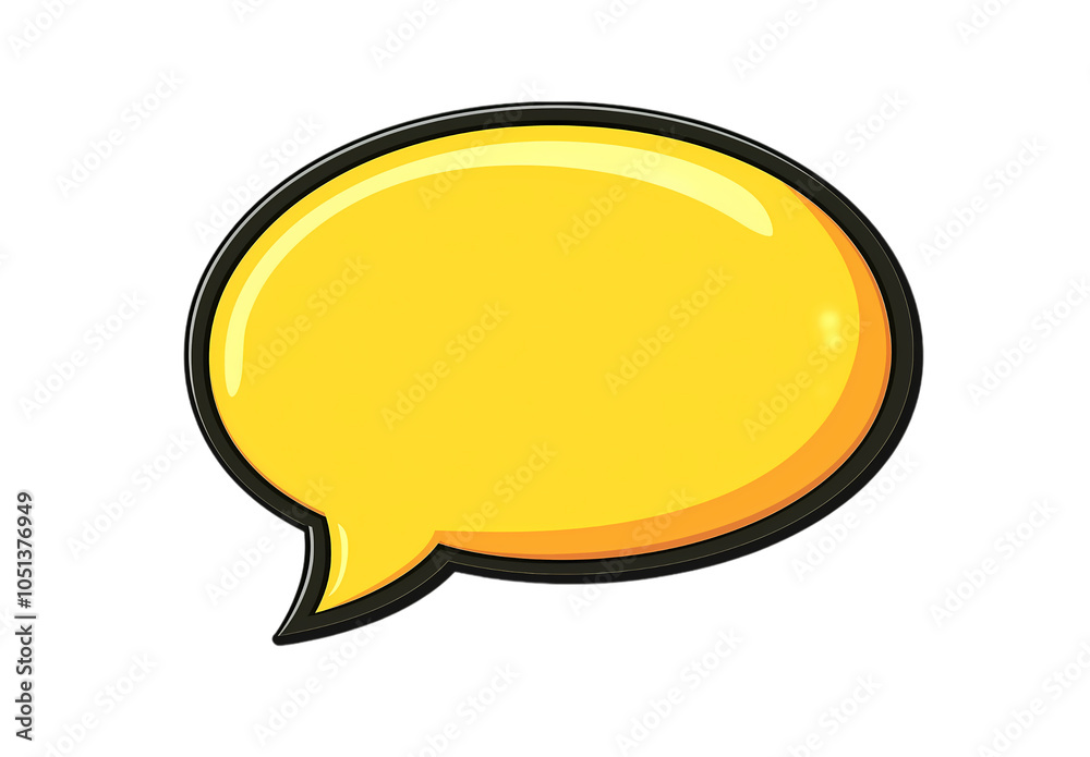 Yellow speech bubble isolated on transparent background. PNG file, cut out Yellow speech bubble isolated on transparent background. PNG file, cut out