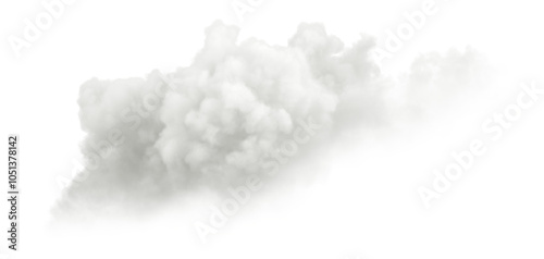 Tranquility white clouds stratosphere on transparent backgrounds 3d illustrations png photo