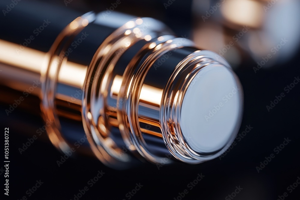 Close-up of polished chrome surfaces beautifully reflecting light in intricate patterns and textures. Close-up of polished chrome surfaces beautifully reflecting light in intricate patterns and textures.