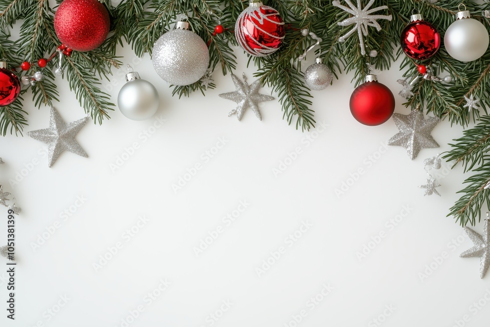 Festive decor with empty white center Festive decor with empty white center